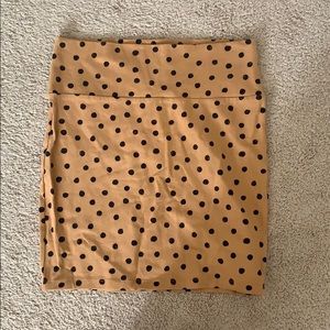 Polka dot mini pencil skirt